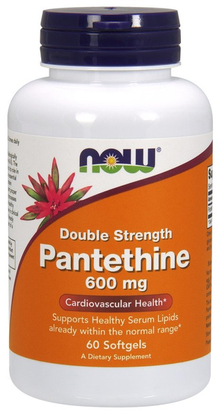 Now Foods Pantethine 600mg Double Strength 60 Capsules