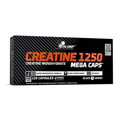 Olimp Creatine 1250 Mega Caps Creatine Monohydrate for Strength and Endurance 120 Capsules