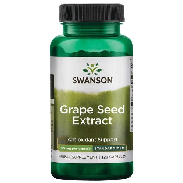 Swanson Grape Seed Extract 100mg for Circulatory Support 120 Capsules