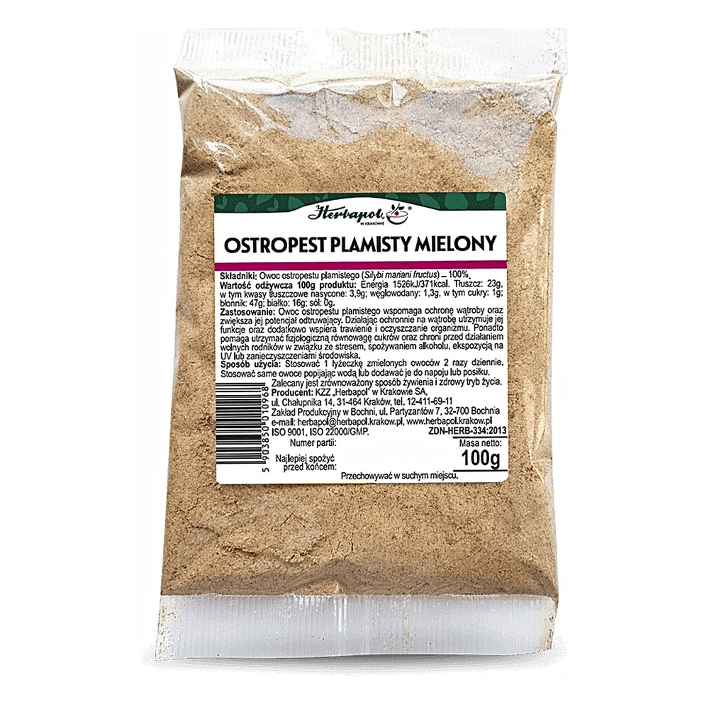 Herbapol Krakow Ground Milk Thistle Fruit 100g