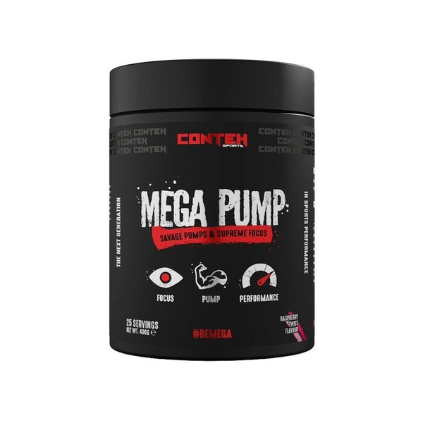 Conteh Sports Mega Pump Stimulant-Free Pre-Workout for Muscle Pump and Focus 400g