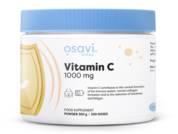 Osavi Vitamin C Powder 1000mg for Immunity and Collagen Support 300g