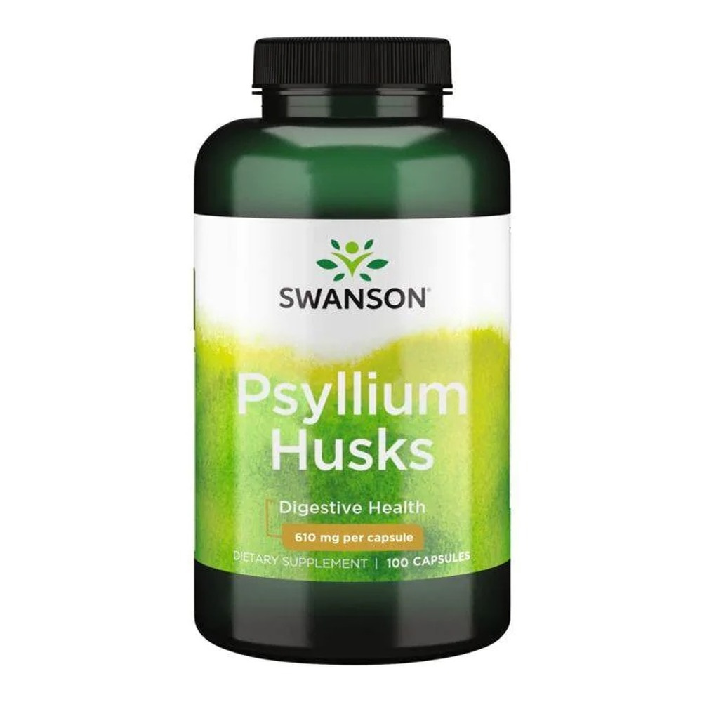Swanson Psyllium Husks 610mg for Digestive Health 100 Capsules