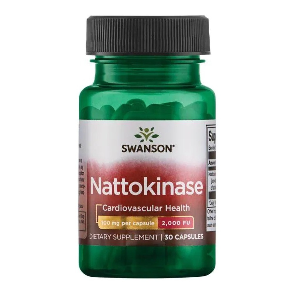 Swanson Nattokinase 100mg for Cardiovascular System Support 30 Capsules