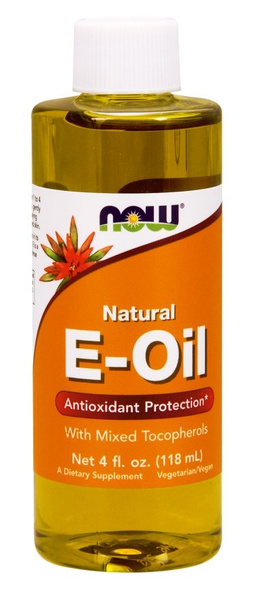 Now Foods Vitamin E Natural Liquid with Mixed Tocopherols Supports Immunity 118ml