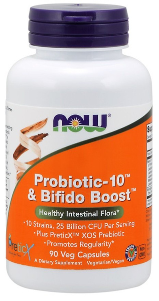 Now Foods Probiotic-10 & Bifido Boost Supports Digestive System 90 Capsules
