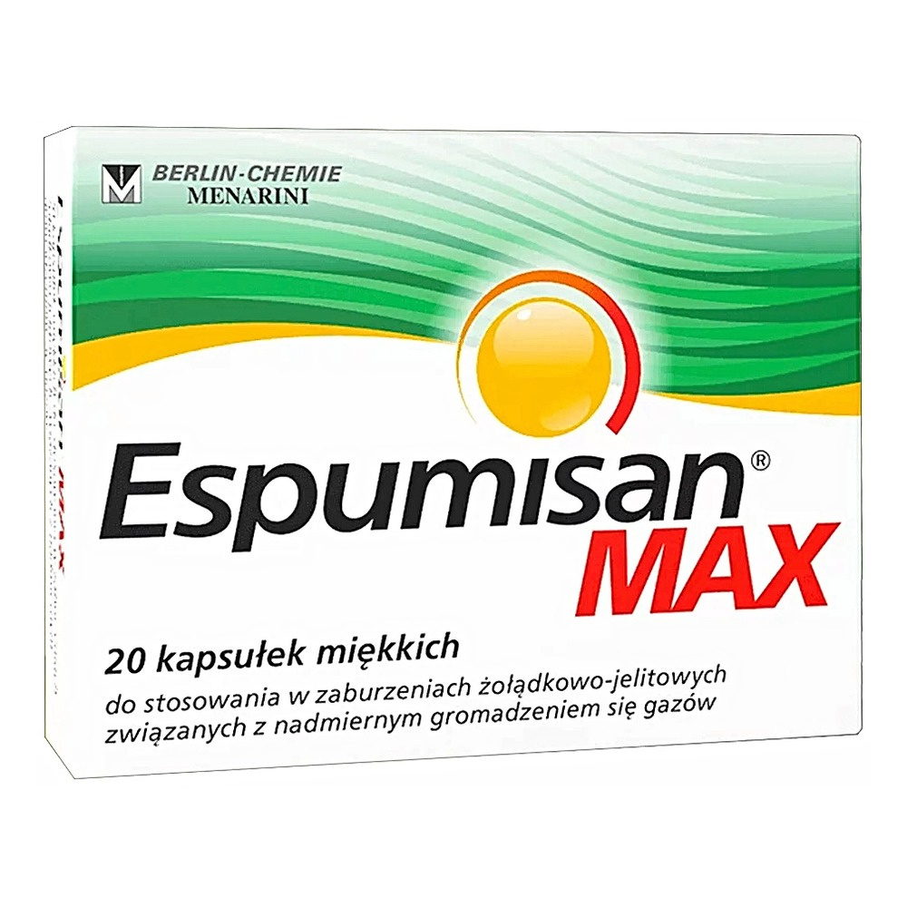 Espumisan MAX Simeticone 140mg 20 Soft Capsules