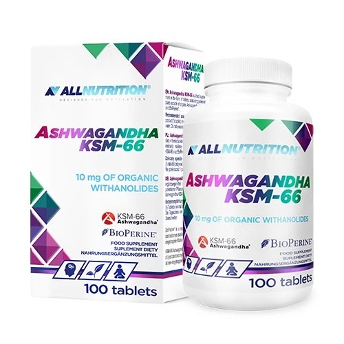 Allnutrition Ashwagandha KSM-66 Supplement for Stress and Mood Improvement 100 Tablets