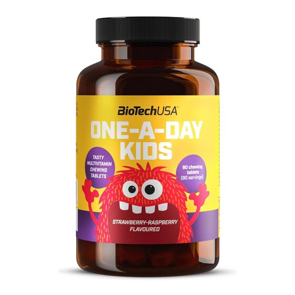 BioTechUSA One-A-Day Kids, Strawberry Raspberry - 90 chewing tabs