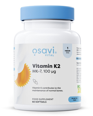 Osavi Vitamin K2 MK-7 100mcg for Bone Health 60 Softgels