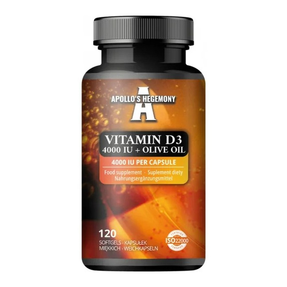 Apollo's Hegemony Vitamin D3 4000IU + Olive Oil 120 softgels