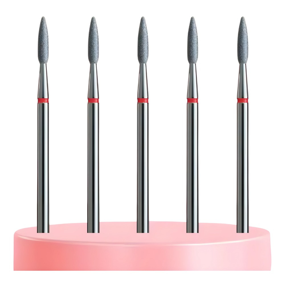 IQ Nails Professional Cuticle Care Diamond Drill Bits Smooth Fine Flame 5 Pieces