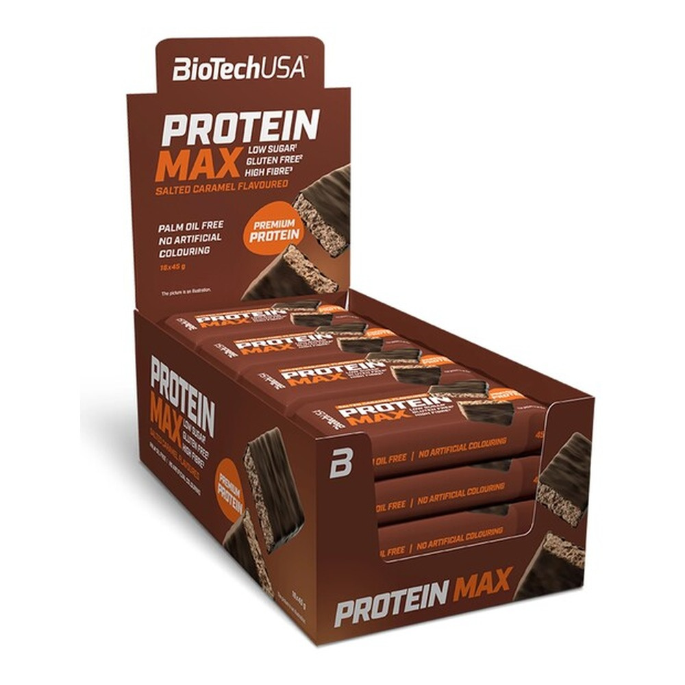 BioTechUSA Protein Max Bar, Salted Caramel - 16 x 45g