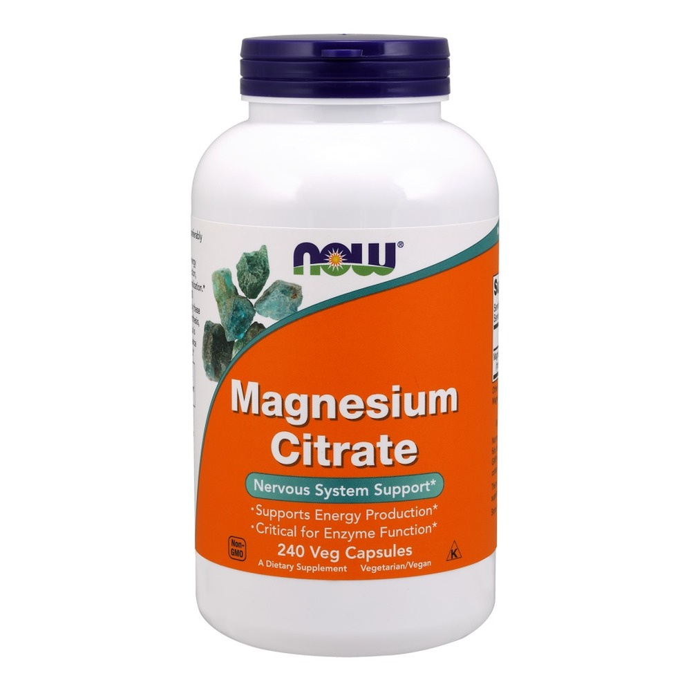 Now Foods Magnesium Citrate Capsules for Muscle Energy and Nervous System 240 Capsules