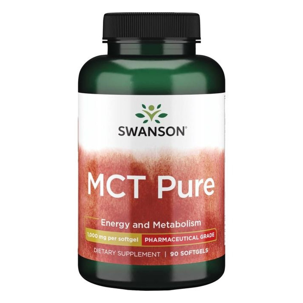 Swanson MCT Pure 1000mg from Coconut Oil for Energy 90 Softgels