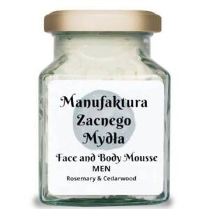 Manufaktura Noble Soap Face and Body Mousse for Men with Rosemary and Cedarwood Essential Oil 200ml