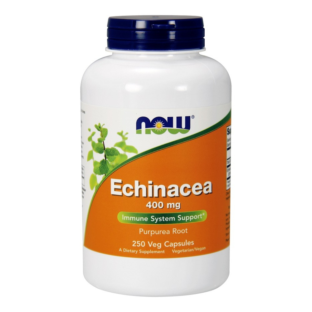 NOW Foods Echinacea 400mg For Immune Support 250 Vcaps