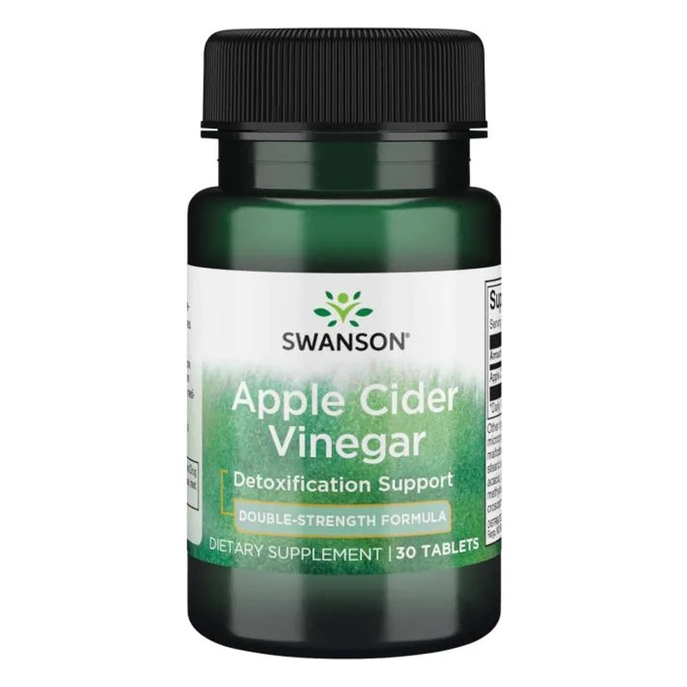 Swanson Apple Cider Vinegar 200mg Double Strength for Metabolism Support 30 Tablets