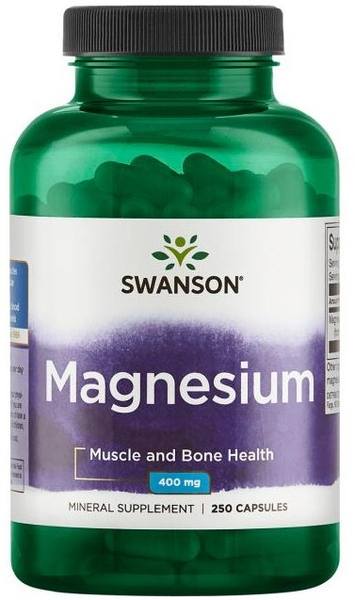Swanson Magnesium 200mg for Nervous System & Muscle Support 250 Capsules