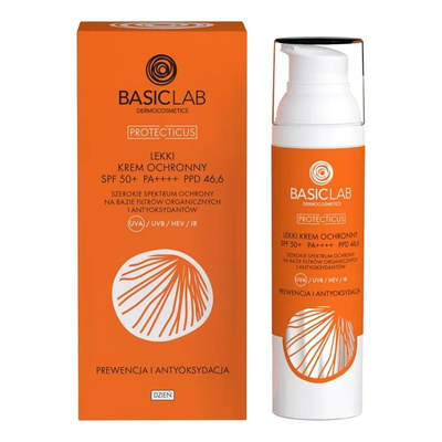 BasicLab Dermocosmetics Protecticus Light Protective Emulsion SPF 50+ Broad Spectrum Antioxidant Protection 75ml