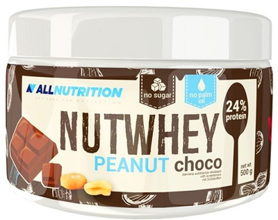 Allnutrition Nutwhey Hazelnut Choco High Protein Cream For Desserts and Snacks 500g