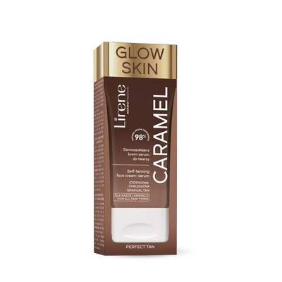 Lirene Perfect Tan Vegan Self-Tanning Face Cream-Serum Caramel 50ml