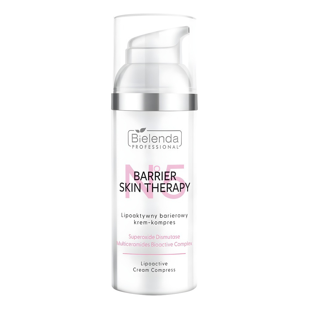 Bielenda Professional Barrier Skin Therapy Lipoactive Barrier Cream Compress for Face & Body with Superoxide Dismutase and Ectoine 50ml