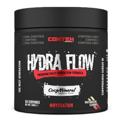 Conteh Sports Hydra Flow Watermelon Flavoured Electrolyte Powder for Hydration and Post Workout Recovery 300g