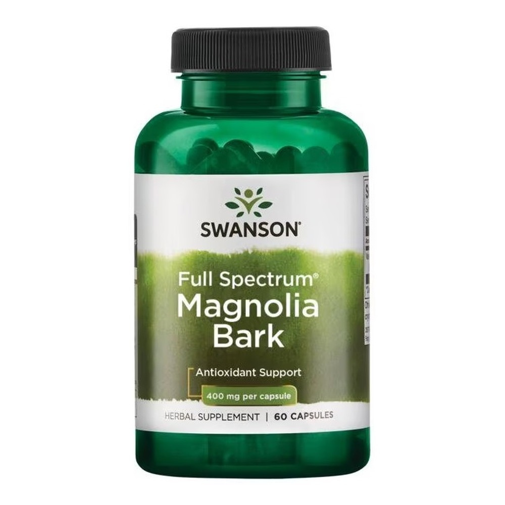 Swanson Full Spectrum Magnolia Bark 400mg for Respiratory Support 60 Capsules