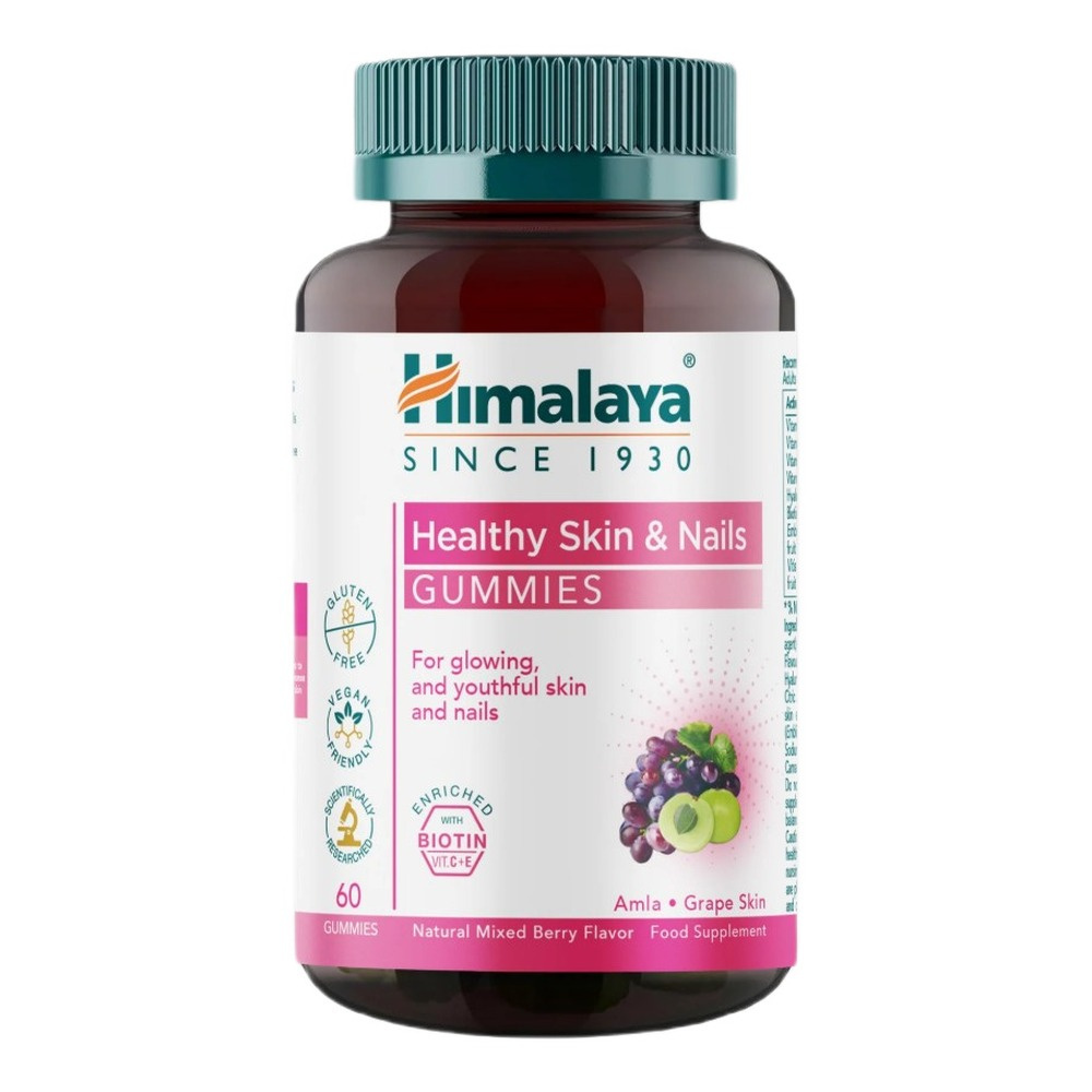 Himalaya Healthy Skin & Nails Gummies, Natural Mixed Berry - 60 gummies
