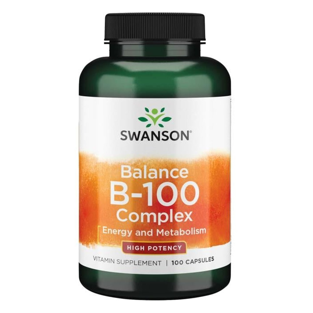 Swanson Balance B-100 Complex High Potency B-Vitamins for Energy 100 Capsules