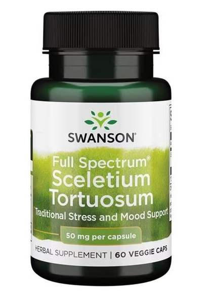 Swanson Full Spectrum Sceletium Tortuosum 50mg for Stress and Mood Support 60 Vcapsules
