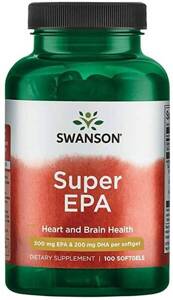 Swanson Super EPA Omega 3, High Concentration of EPA and DHA, 100 Capsules