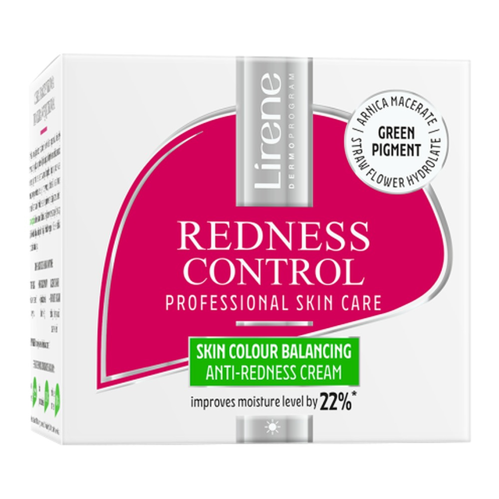 Lirene Redness Control Cream Evens Out Redness Reducing for Sensitive Skin 50ml