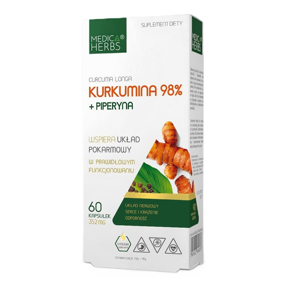 MEDICA HERBS Curcumin 98% + Piperine 60 capsules