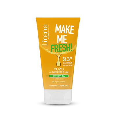 Lirene Make Me Fresh! Fruity Vitamin Face Wash Gel Yuzu and Moringa 150ml