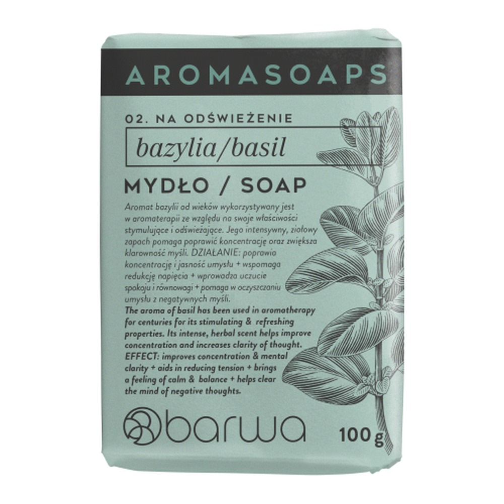 Barwa Aroma Soaps Refreshing Basil Bar Soap 100g