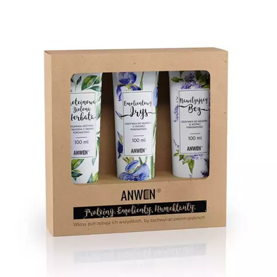Anwen Set 3 Conditioners for Medium Porosity Hair with Proteins and Emollients 3x100ml