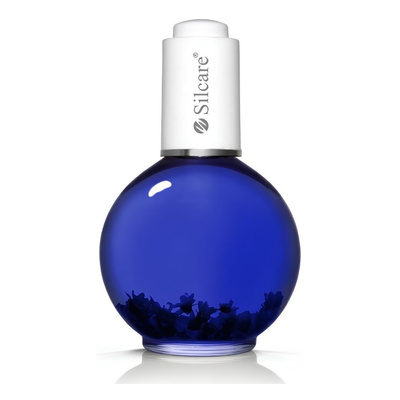 Silcare Garden of Colour Vanilla Sky Blue Nail & Cuticle Oil with Flowers 75ml