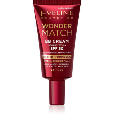Eveline Wonder Match BB Cream high protection SPF50 03 Nude 30 ml