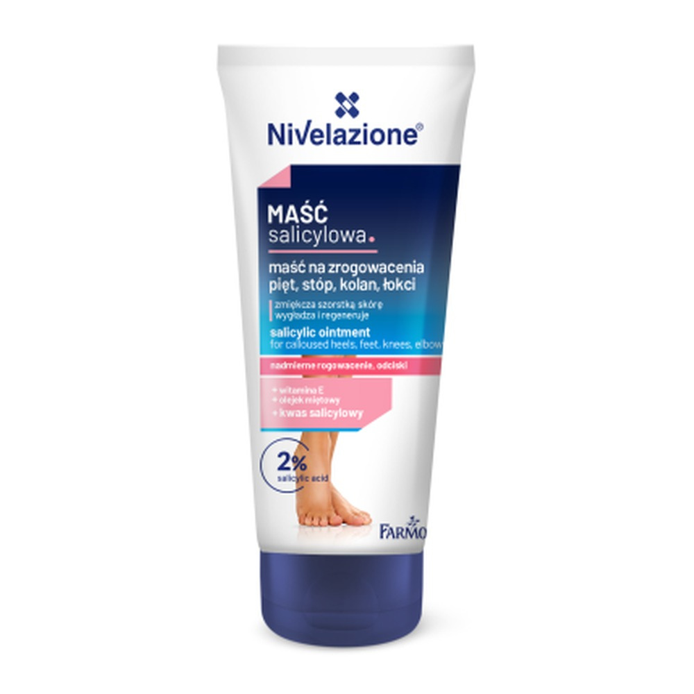 Nivelazione Salicylic Ointment for Calluses on Heels Feet Knees Elbows 75ml