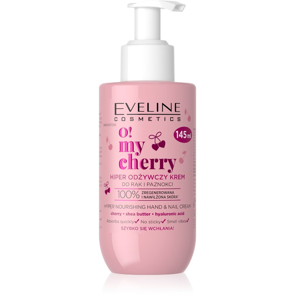 Eveline O! My Cherry hand & nail cream hyper nourishing 145 ml