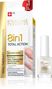 Eveline Nail Therapy 8in1 Total Action Intensive Golden Shine Nail Conditioner 12ml