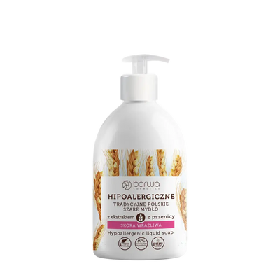 Barwa Hypoallergenic Gray Liquid Soap with Wheat for Sensitive Skin 500ml