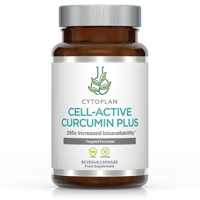 Cytoplan Cell-Active Curcumin Plus High Bioavailability Curcumin with Ginger 60 Vcaps