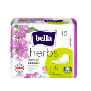 Bella Herbs Verbena Sanitary Pads with Wings 12 Pieces