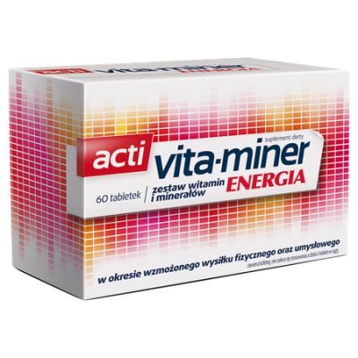 Vita-miner Energy Vitamins and Minerals Diet Supplement 60 Tablets