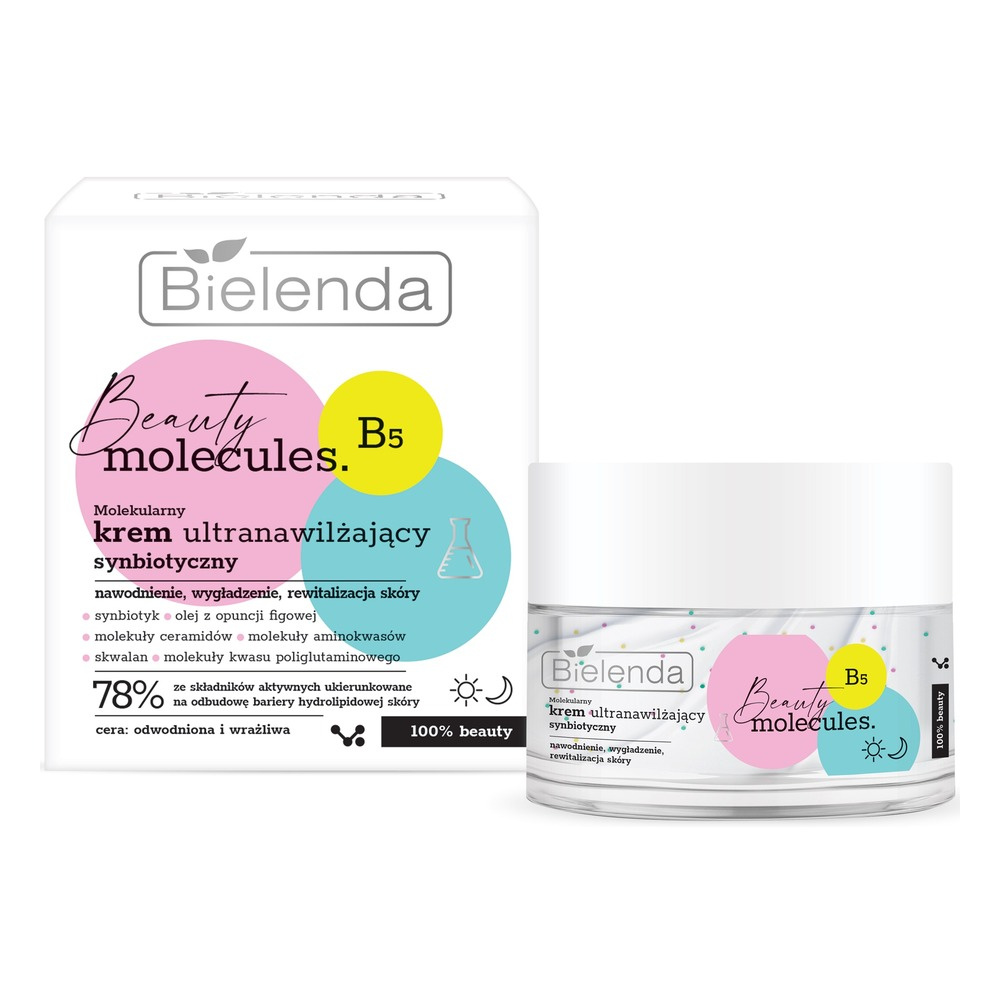 Bielenda Beauty Molecules Molecular Synbiotic Ultra Moisturizing Cream for Dehydrated and Sensitive Skin 50ml