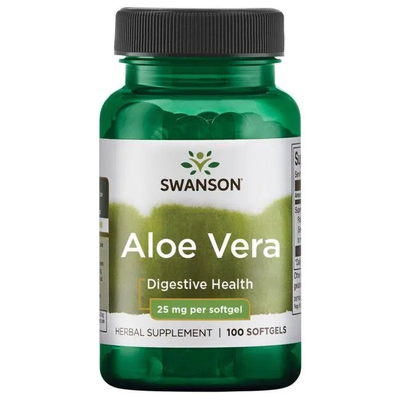 Swanson Aloe Vera 25mg for Immune & Digestive Support 100 Capsules