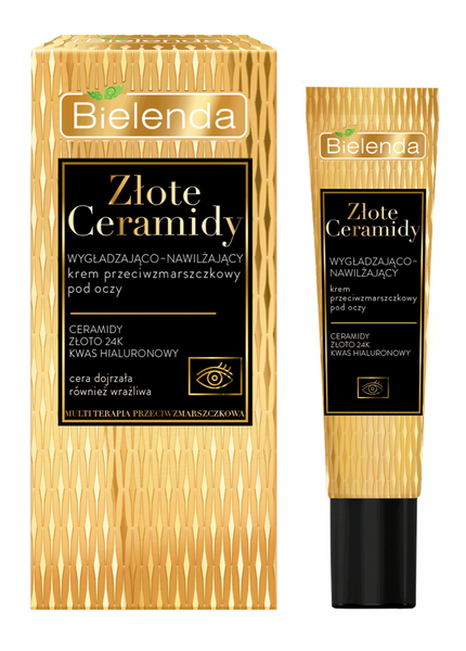 Bielenda Golden Ceramides Smoothing and Moisturizing Anti Wrinkle Eye Cream 15ml